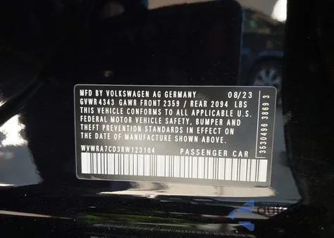 2024 Volkswagen Golf Gti 2.0T Se из США, поврежденный, VIN WVWRA7CD3RW123104